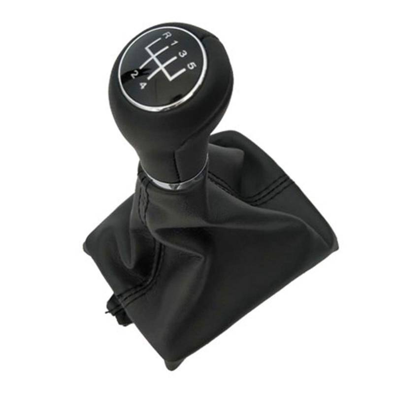 Rynplex for, A6 A4 S4 B8 8K A5 8T 8F Q5 8R 2007-2015 C6 2004-2012 5 6-Gang-Auto-Schaltknauf mit Schaltmanschetten aus Leder Auto-Schaltknauf(5 Speed) von Rynplex