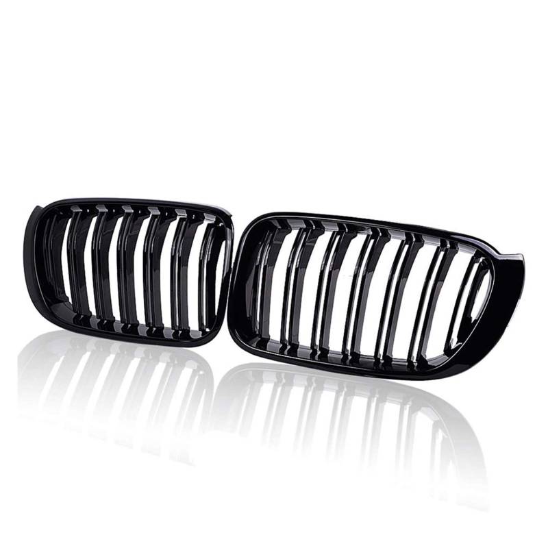 Rynplex for, for F25 Kühlergrill Dual Line Front Ersatzgrill glänzend schwarz, for X3 F25 2014 2015 2016, for X4 F26 2015-2017 Auto-Kühlergrill von Rynplex