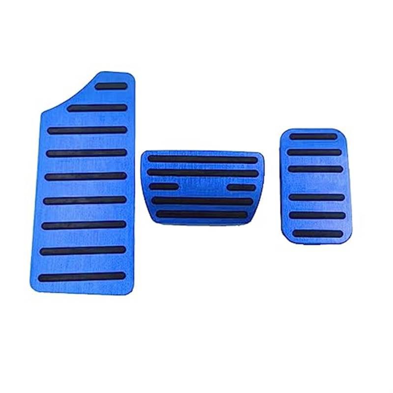 Rynplex for Civic, 10. 11. 2016-2019 2021 2022 Auto Gaspedal Bremspedal Pad rutschfeste Abdeckung Gehäuseschutz Zubehör Fußpedalabdeckung Autopedalabdeckung(Black FOOTREST Blue) von Rynplex