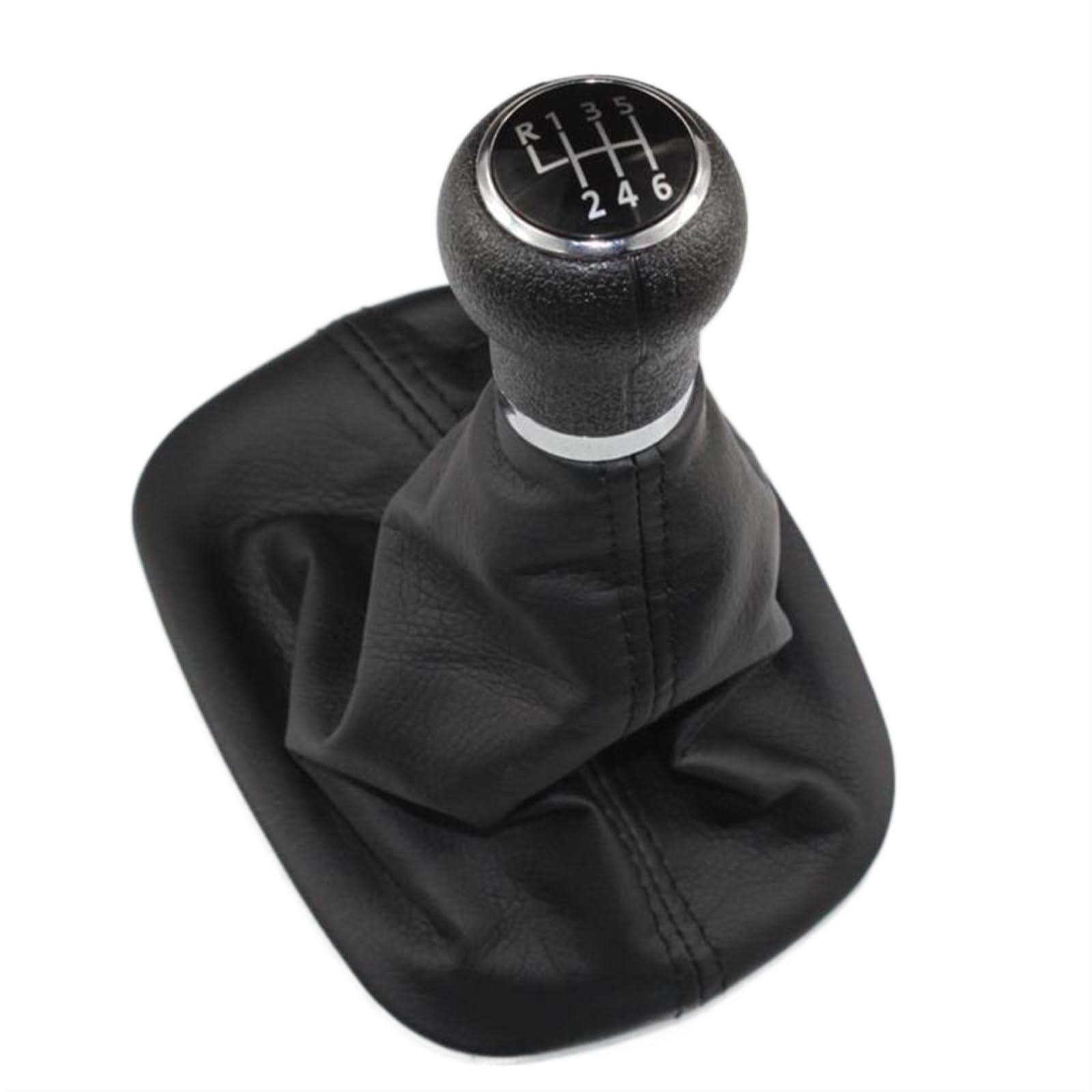 Rynplex for VW, for Passat B5 B5.5 1997 1998 1999 2000 2001 2002 2003 2004 2005 Auto-Styling 6-Gang-Schaltknauf mit PU-Ledermanschette Auto-Schaltknauf von Rynplex