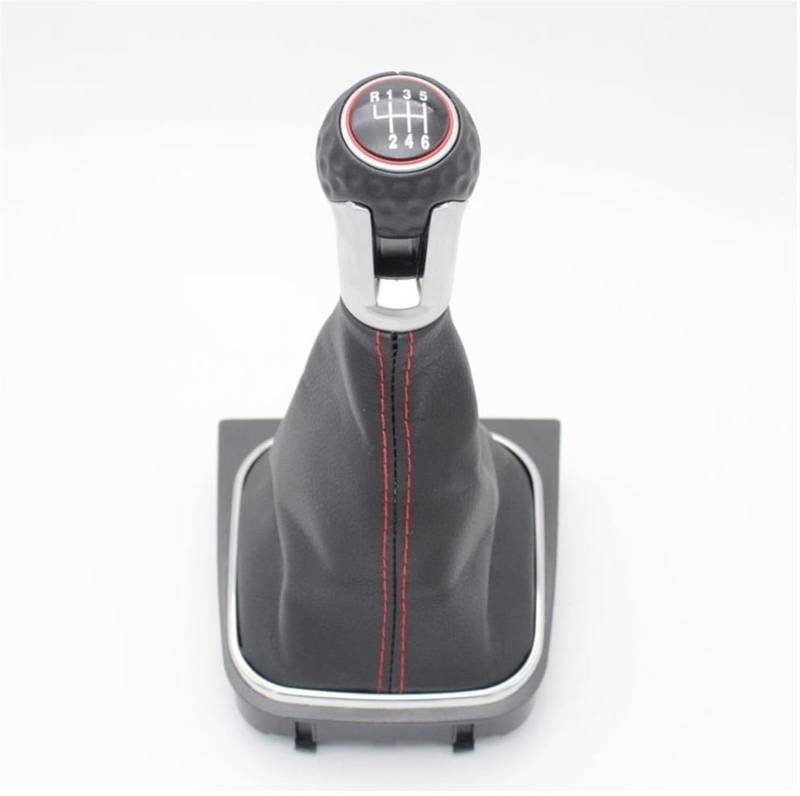 Rynplex for VW, for Vento, Variant 2006 2007 2008 2009 2010 2011 2012 2013 2014 Car-Stying 6-Gang-Auto-Schaltknauf Ledermanschette Auto-Schaltknauf(Black) von Rynplex