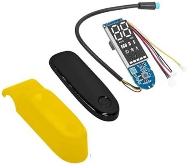 Rynplex wasserdichte Display-Silikonabdeckung Armaturenbrett BT-Platinenteile, for Ninebot, F20 F25 F30 F40 Elektroroller Armaturenbrettgehäuse Scooter-Armaturenbrett-Abdeckung(Black Set D) von Rynplex