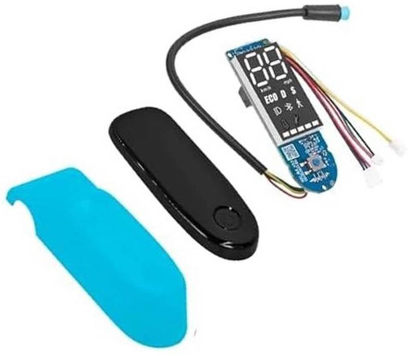 Rynplex wasserdichte Display-Silikonabdeckung Armaturenbrett BT-Platinenteile, for Ninebot, F20 F25 F30 F40 Elektroroller Armaturenbrettgehäuse Scooter-Armaturenbrett-Abdeckung(Black Set E) von Rynplex