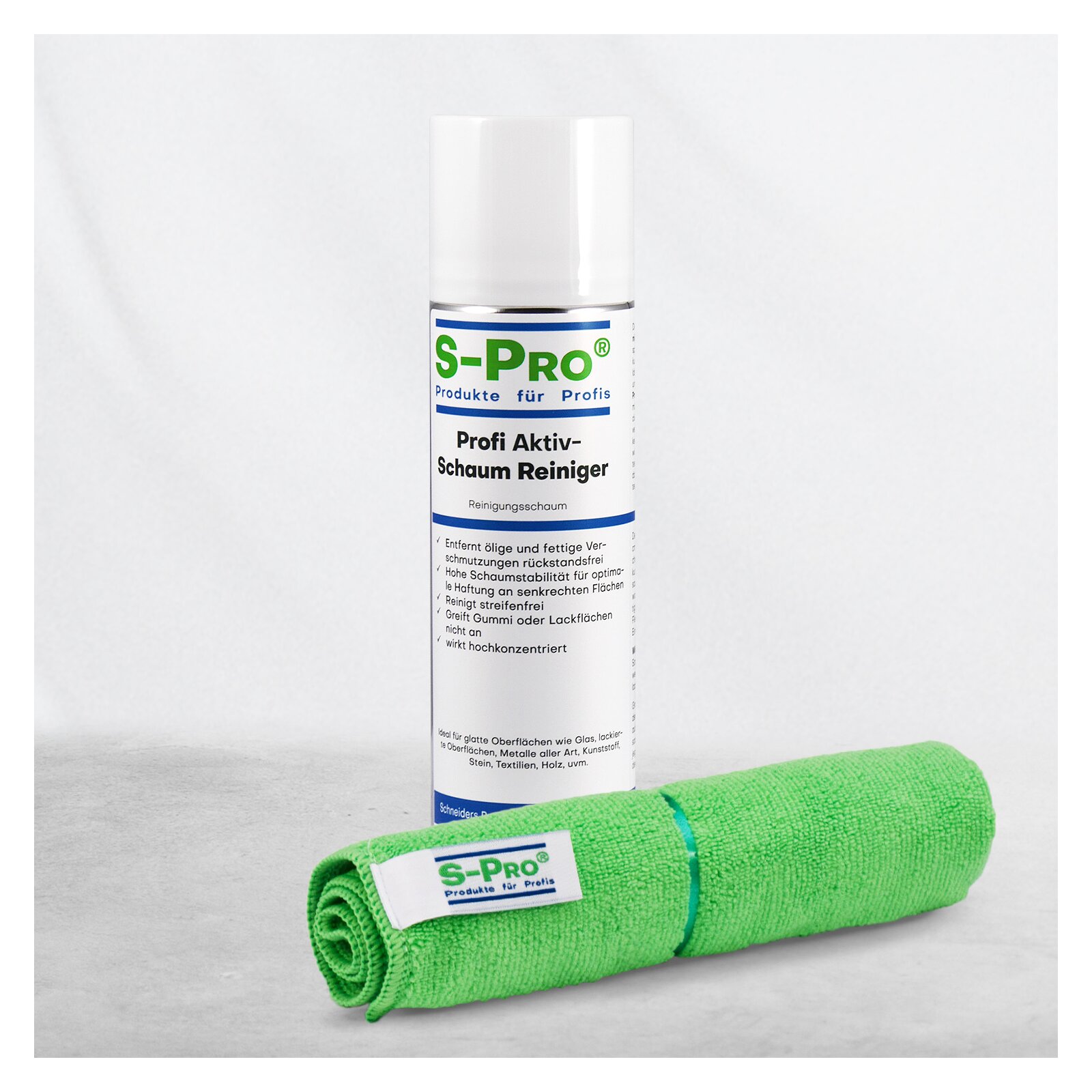 S-Pro® Profi AktivSchaum-Reiniger inkl. hochwertigem Mikrofasertuch von S-Pro