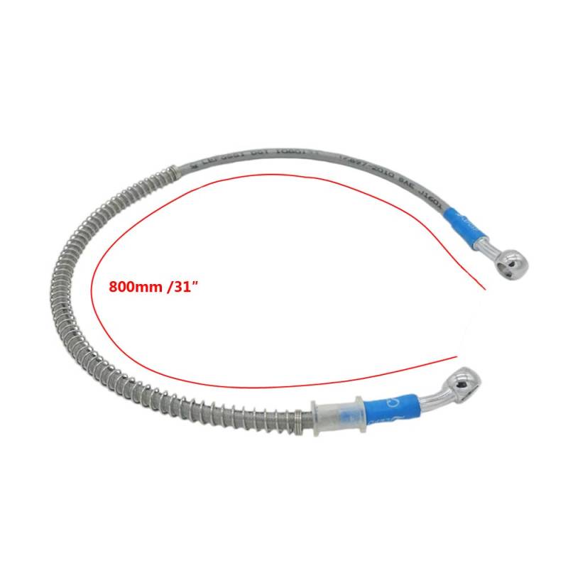 800mm 80cm S SYUU Universal Motorrad Bremsschlauch Geflochtener Hydraulikstahl Stärken Bremskupplungsöl Schlauchleitung Fahren kompatibel mit Pit Dirt Bike Enduro Motocross Street Bikes Sport Bikes von S SYUU
