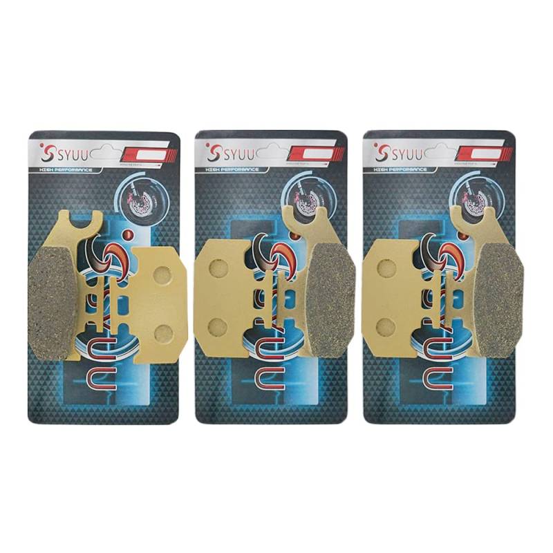 S SYUU Kupferfaser Motorrad Bremsbeläge Vorne Hinten kompatibel mit Can-Am Outlander Max 400 600 800 STD/XT Renegade 800 Outlander 800 R 400 500 650 STD 4X4 EFI FA307F FA317F FA307R von S SYUU