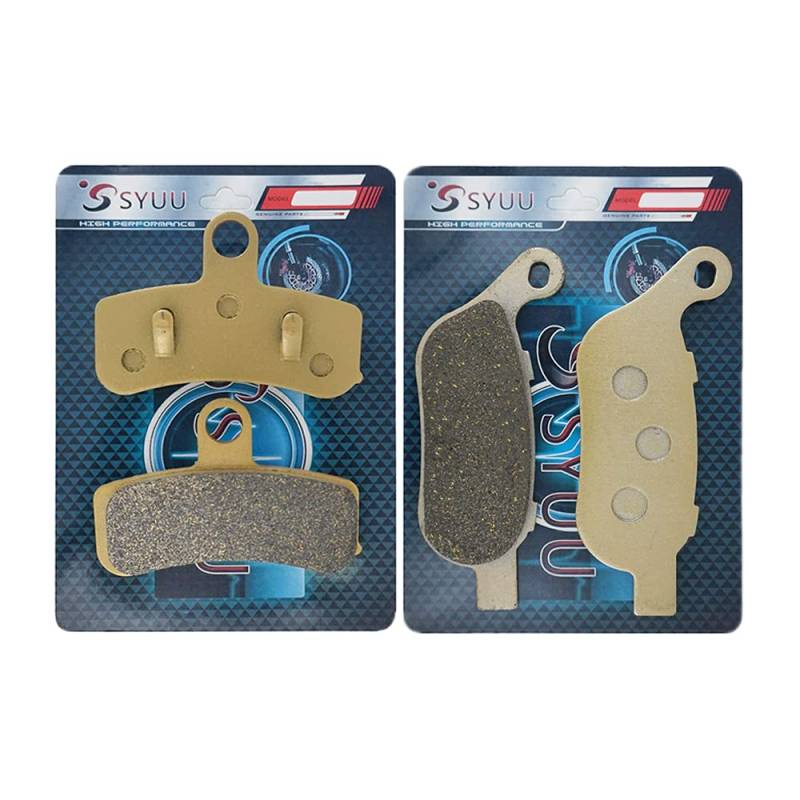 S SYUU Kupferfaser Motorrad Bremsbeläge Vorne Hinten kompatibel mit Harley Davidson FLSTFB Fat Boy Special/LO 2010-2014 FLSTF Fat Boy 2008-2014 FA457F FA458R von S SYUU