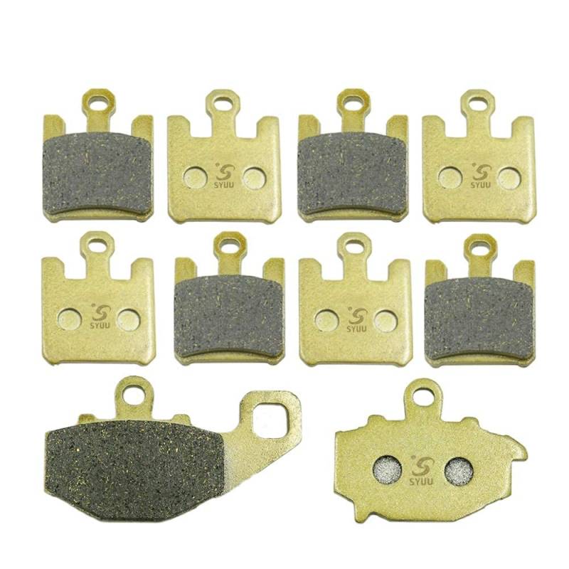 S SYUU Kupferfaser Motorrad Bremsbeläge Vorne Hinten kompatibel mit Kawasaki ZX6RR ZX 600 2003-2006 ZX6R ZX 636 2003-2006 ZX10R ZX 1000 2004-2006 FA369F FA192R von S SYUU
