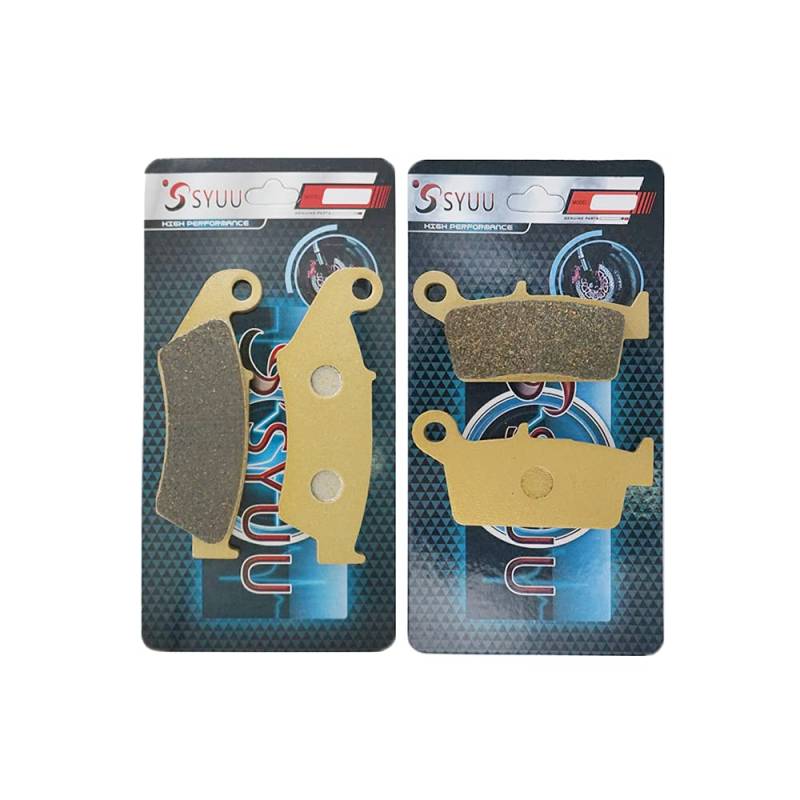S SYUU KupferfaserMotorrad Bremsbeläge Vorne Hinten kompatibel mit Kawasaki KX 125 KX 250 1995-2008 KLX 250 1998-2007 KLX 400 KX 500 FA185F FA131R von S SYUU