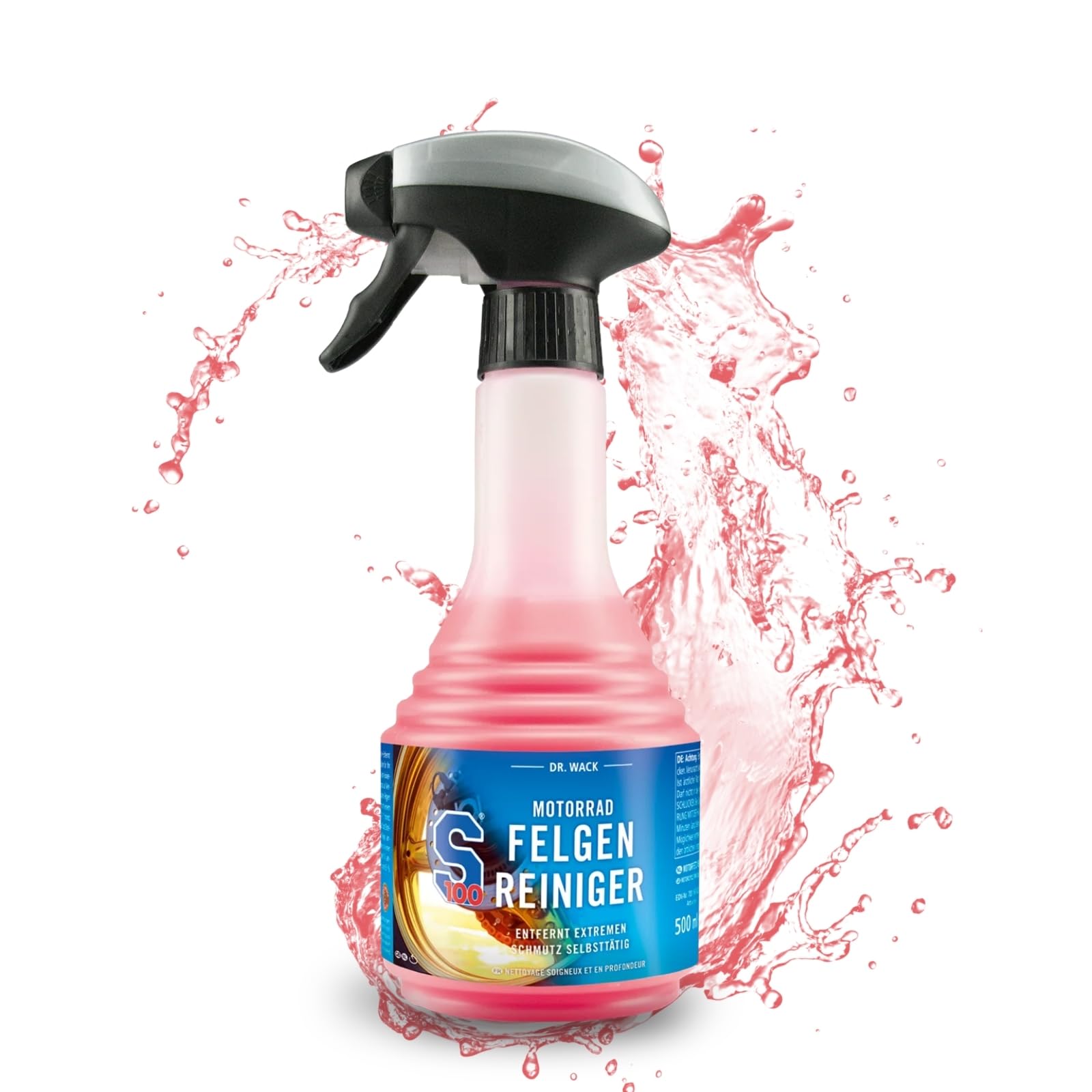 DR. WACK - S100 Motorrad Felgenreiniger 500 ml - Felgen Spray mit Gel-Formel - Effektive & schonende Reinigung - Kettenfett Entferner - sehr ergiebig & säurefrei - Hochwertige Motorradpflege DR. WACK - S100 Motorrad Felgenreiniger 500 ml - Felgen Spray mit Gel-Formel - Effektive & schonende Reinigung - Kettenfett Entferner - sehr ergiebig & säurefrei - Hochwertige Motorradpflege von DR. WACK