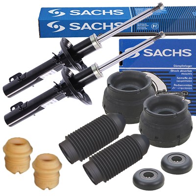 Sachs 2x Stoßdämpfer +Domlager +Staubschutz Vorderachse für Audi, Seat, Skoda, VW von SACHS