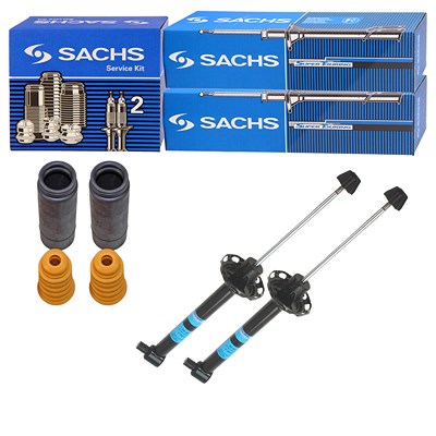 Sachs 2x Stoßdämpfer hinten +Staubschutz für Audi von SACHS
