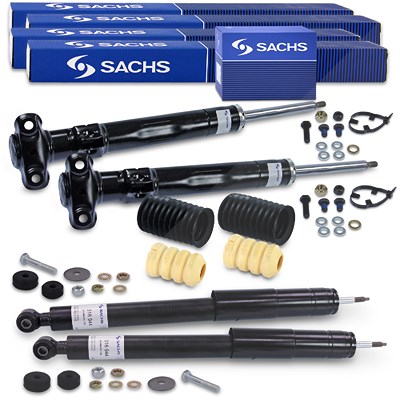 Sachs 4x Stoßdämpfer + Staubschutzschatz vorne/hinten für Mercedes-Benz von SACHS