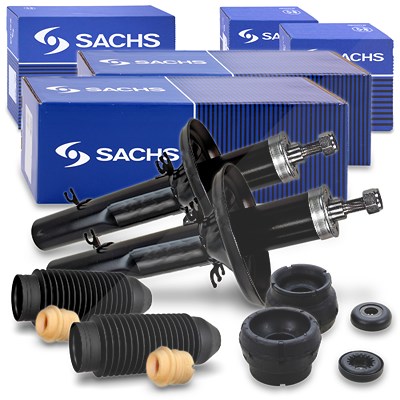 Sachs 2x Stoßdämpfer vorne mit Domlager + Staubschutz für Audi, Seat, Skoda, VW von SACHS