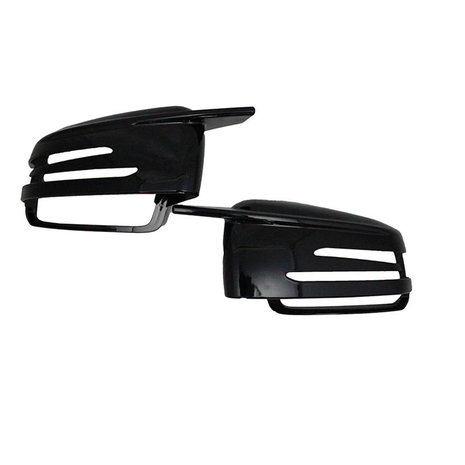 Rückspiegelgehäuse Spiegelabdeckung Für Mercedes Für Benz W176 W246 W212 W204 C117 X156 X204 W221 C218 ABCES Für CLA GLA GLK-Klasse Auto Rückspiegel Abdeckung(Bright Black) von SADHADAH