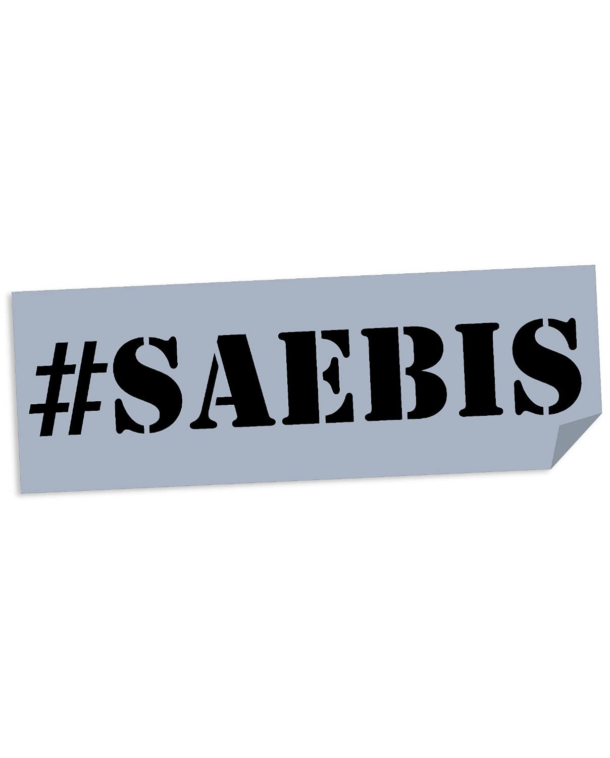 SAEBIS Classic Autoaufkleber weiß oder schwarz - Sticker - Zubehör - Tuning - Autofolie - Klebefolie - Autosticker - Frontscheibe - Heckscheibe (schwarz) von SAEBIS