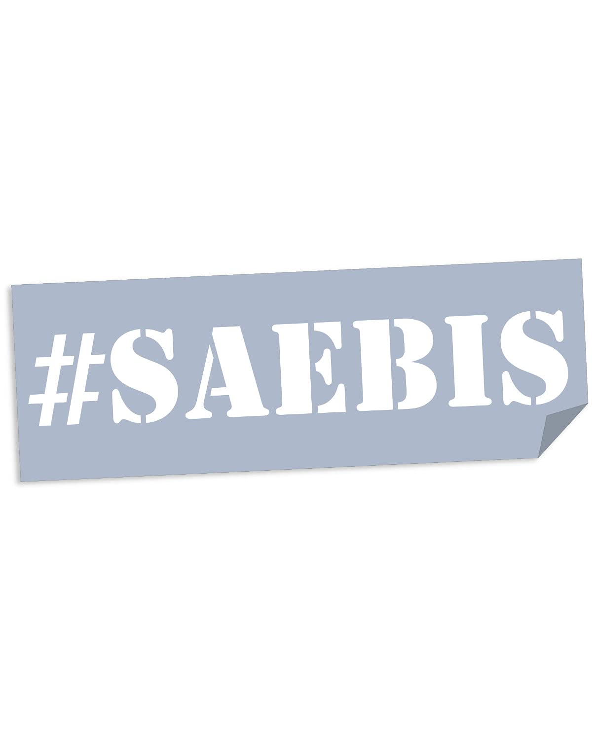 SAEBIS Classic Autoaufkleber weiß oder schwarz - Sticker - Zubehör - Tuning - Autofolie - Klebefolie - Autosticker - Frontscheibe - Heckscheibe (weiß) von SAEBIS
