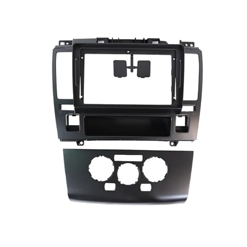 Auto-Audio-Rahmen 9 "Autoradio-Einbaublenden/Fit for Nissan Tiida 2004-2011 Kabelbaum Stromkabel Audio-Dash-Fit-Panel Dash Kit Rahmen Autoradio Radioblende Doppel(Only black frame) von SAEHEDRDDF