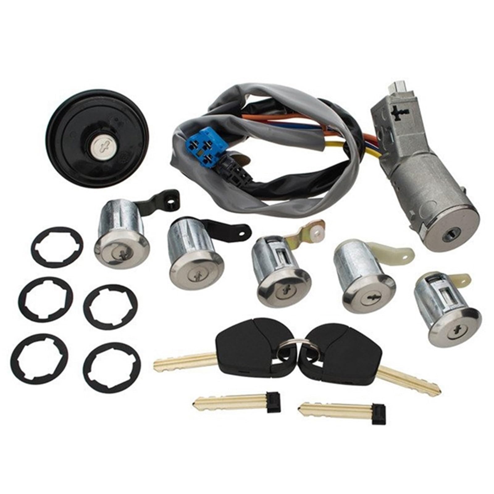 Zündschloss Starterschalter mit Schlüssel Ersatz Zündschlossschlüssel, Tankdeckel, Türschlosszylinder-Set/Passend for Peugeot Partner, Citroen Berlingo 4162.CF 4162CF Auto Zündschalter Lock Barrel S Zündschloss Starterschalter mit Schlüssel Ersatz Zündschlossschlüssel, Tankdeckel, Türschlosszylinder-Set/Passend for Peugeot Partner, Citroen Berlingo 4162.CF 4162CF Auto Zündschalter Lock Barrel S von SAEHEDRDDF