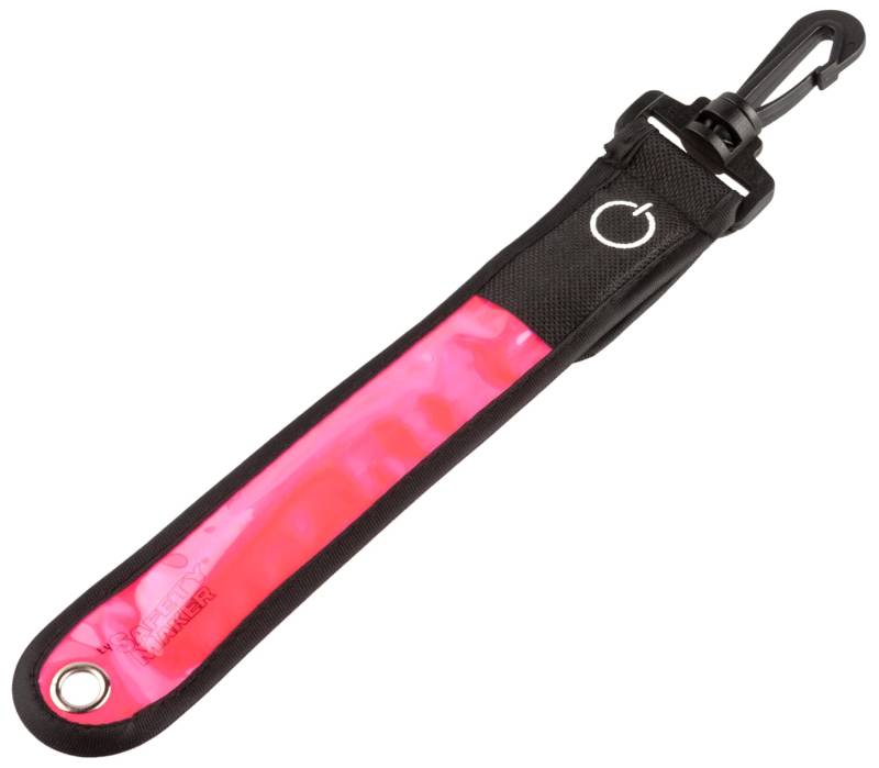 Walser Twinkle LED-Anhänger, Sicherheitsclip, Blinklicht Schultasche, Schlüsselanhänger reflektierend pink von Walser