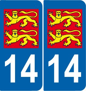 2 Sticker Selbstklebend Stil Nummernschild-Abteilung 14 Lions von SAFIRMES