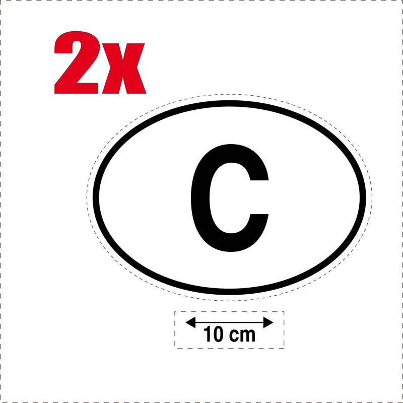 2 x selbstklebend Sticker Flagge Oval Code Länder Auto Moto c-cuba von SAFIRMES