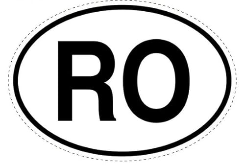 2 x selbstklebend Sticker Flagge Oval Code Länder Auto Moto ro-roumanie von SAFIRMES