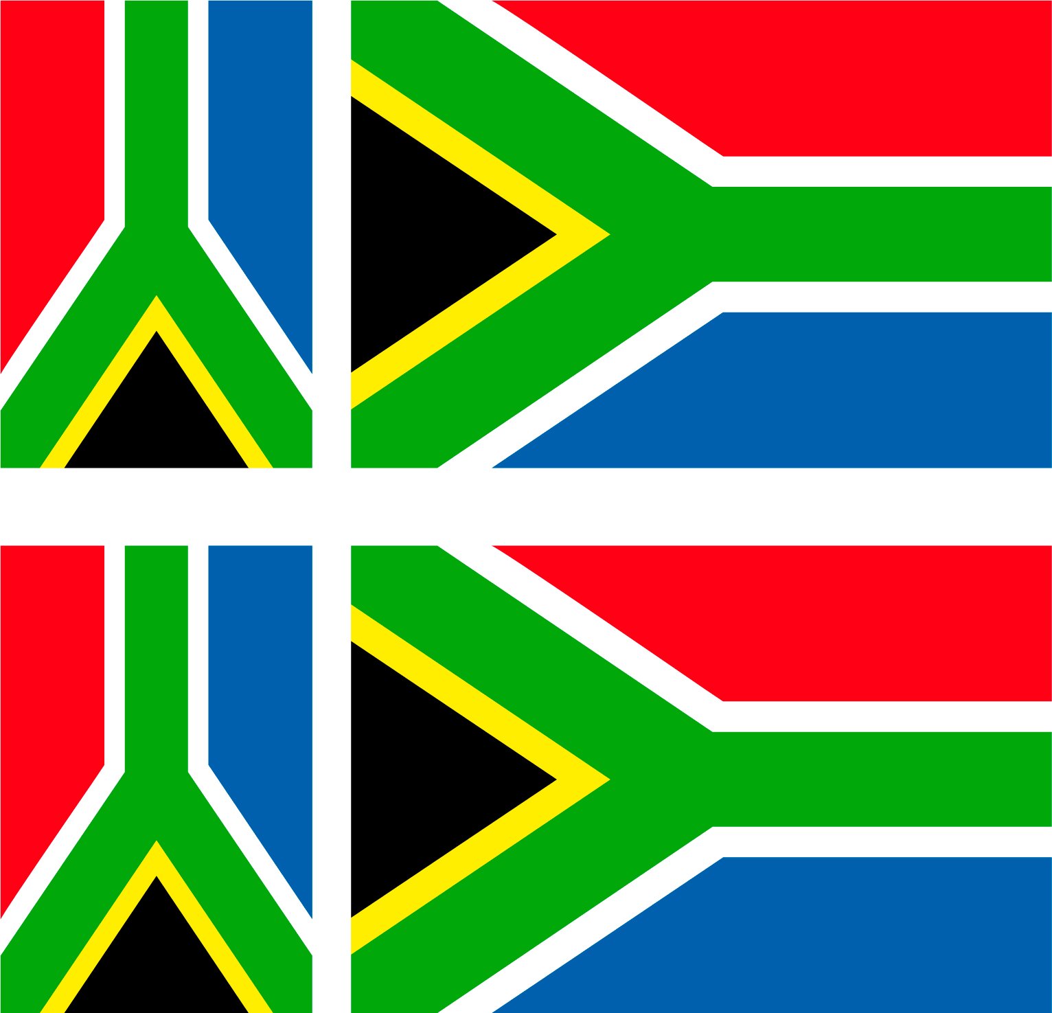 Aufkleber, Vinyl-Sticker für Auto / Motorrad / Koffer / Laptop Flagge Südafrika von SAFIRMES