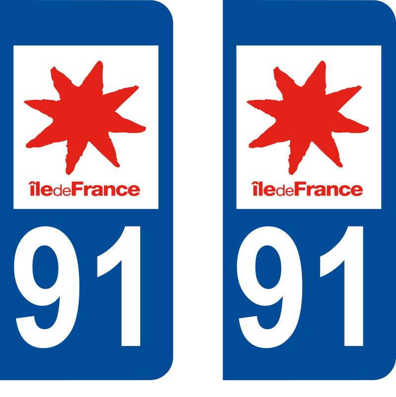 Nummernschild-Aufkleber, 91 – Essonne von SAFIRMES