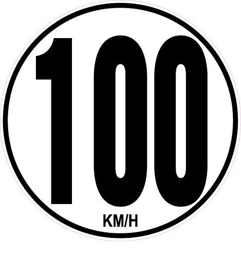 SAFIRMES 2 Aufkleber 100 km/h 20 cm rund DIN 1451 Zugmaschine Bus Lkw Trailer Anhänger von SAFIRMES