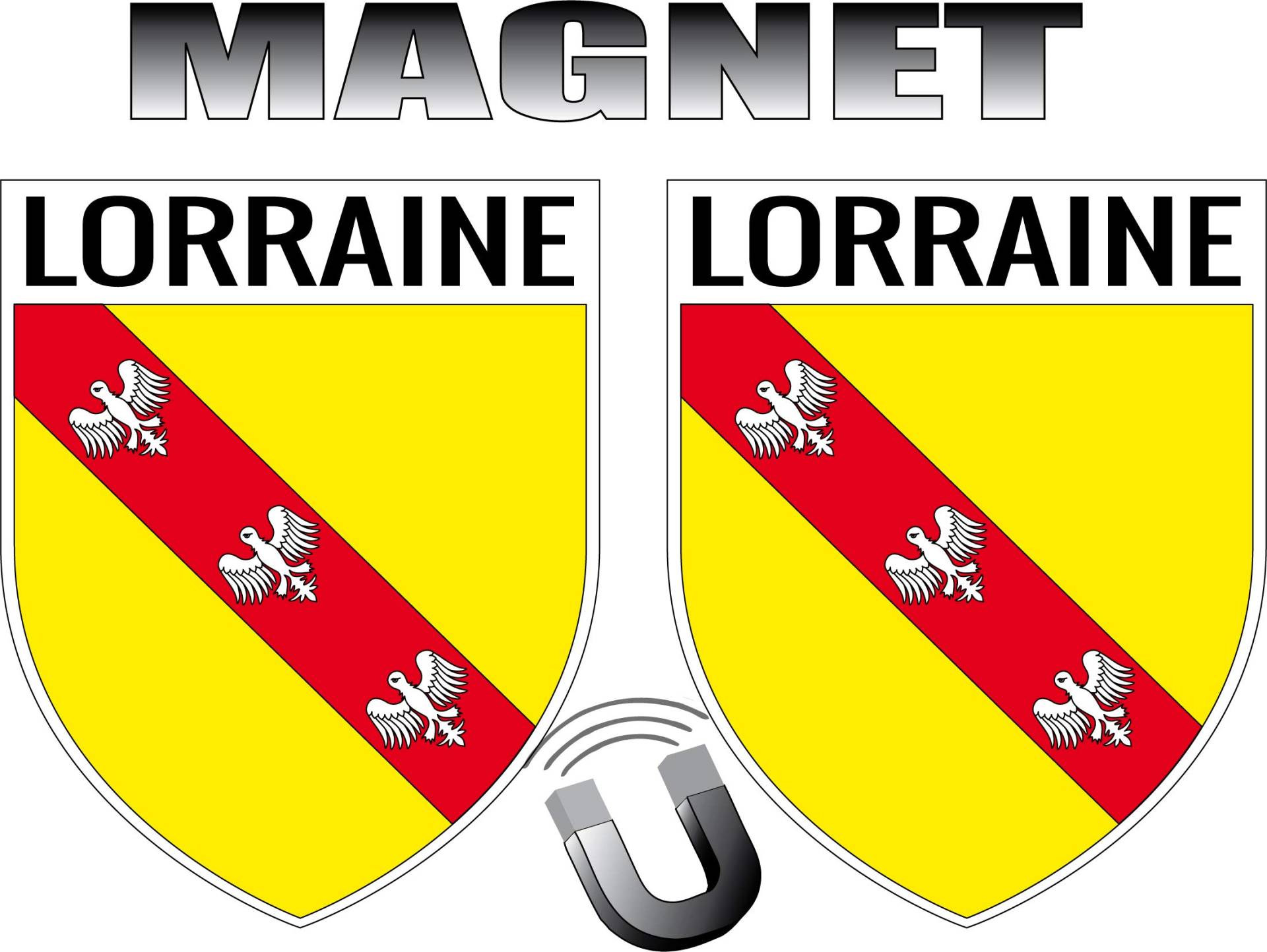 SAFIRMES 2 x Magnet Lorhringenform Wappen Magnet Kühlschrankmagnet Lorrainer 2 x Magnettafel 4 x 5 cm von SAFIRMES