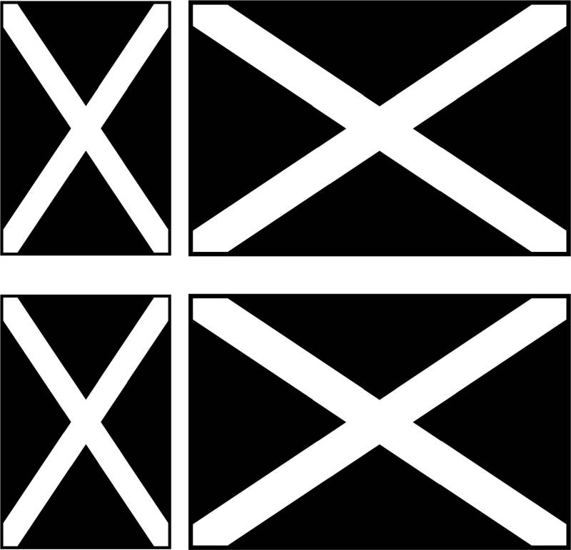 SAFIRMES 6 x Aufkleber aus Vinyl für Auto Motorrad Koffer Laptop Flagge Schottland Schwarz & Weiß von SAFIRMES