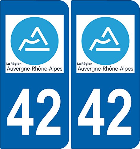 SAFIRMES Aufkleber für Autokennzeichen, 42 - Auvergne Rhône-Alpes Logo von SAFIRMES