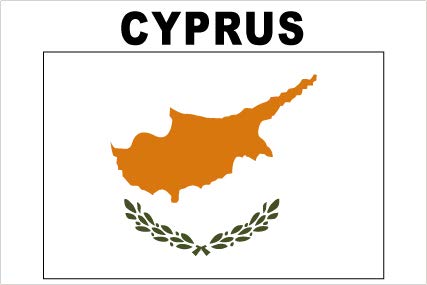 SAFIRMES Cyprus 1 x Aufkleber 10 x 15 cm Vinyl Sticker Auto Motorrad Koffer von SAFIRMES