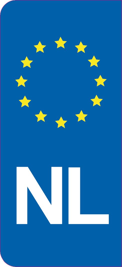 Safimes 2 Aufkleber für Kfz-Kennzeichen Europa NL von SAFIRMES