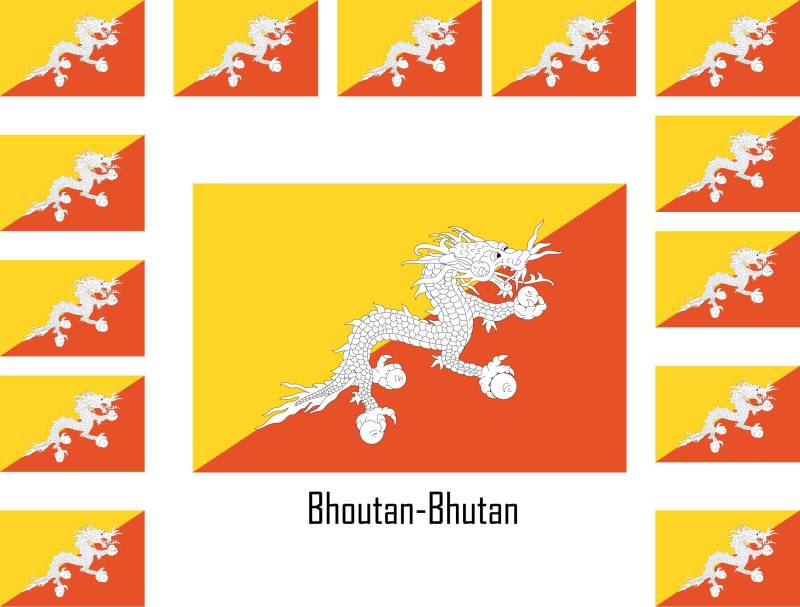 Sortiment 15 Aufkleber Vinyl Sticker flag Flagge bhoutan-bhutan-bhutan von SAFIRMES