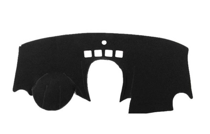 SAFWEL Passend for Ford Fiesta 2009–2014, Schwarze Dashmat-Armaturenbrett-Matte, Dash-Abdeckung, Sonnenblende-Pad von SAFWEL