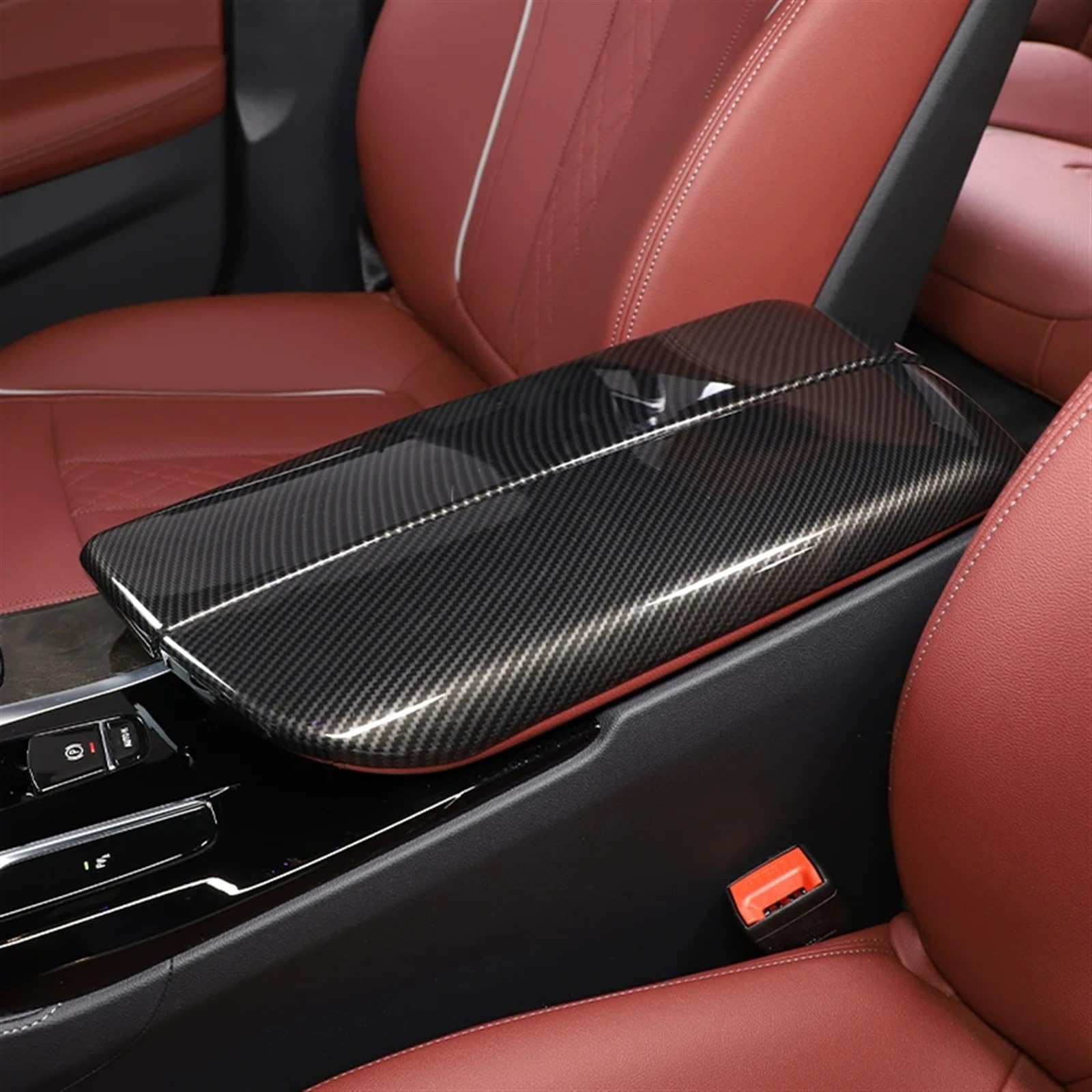 Dekoration Der Mittelkonsole Für 5er-Serie Für G30 2018 2019 2020 2021 2022 Lenkrad-Armaturenbrett-Konsole Schalthebel-Panel-Aufkleber Auto-Innenraum-Carbonfaser-Zierabdeckung Automobilinnenraum(7) von SAIBOL