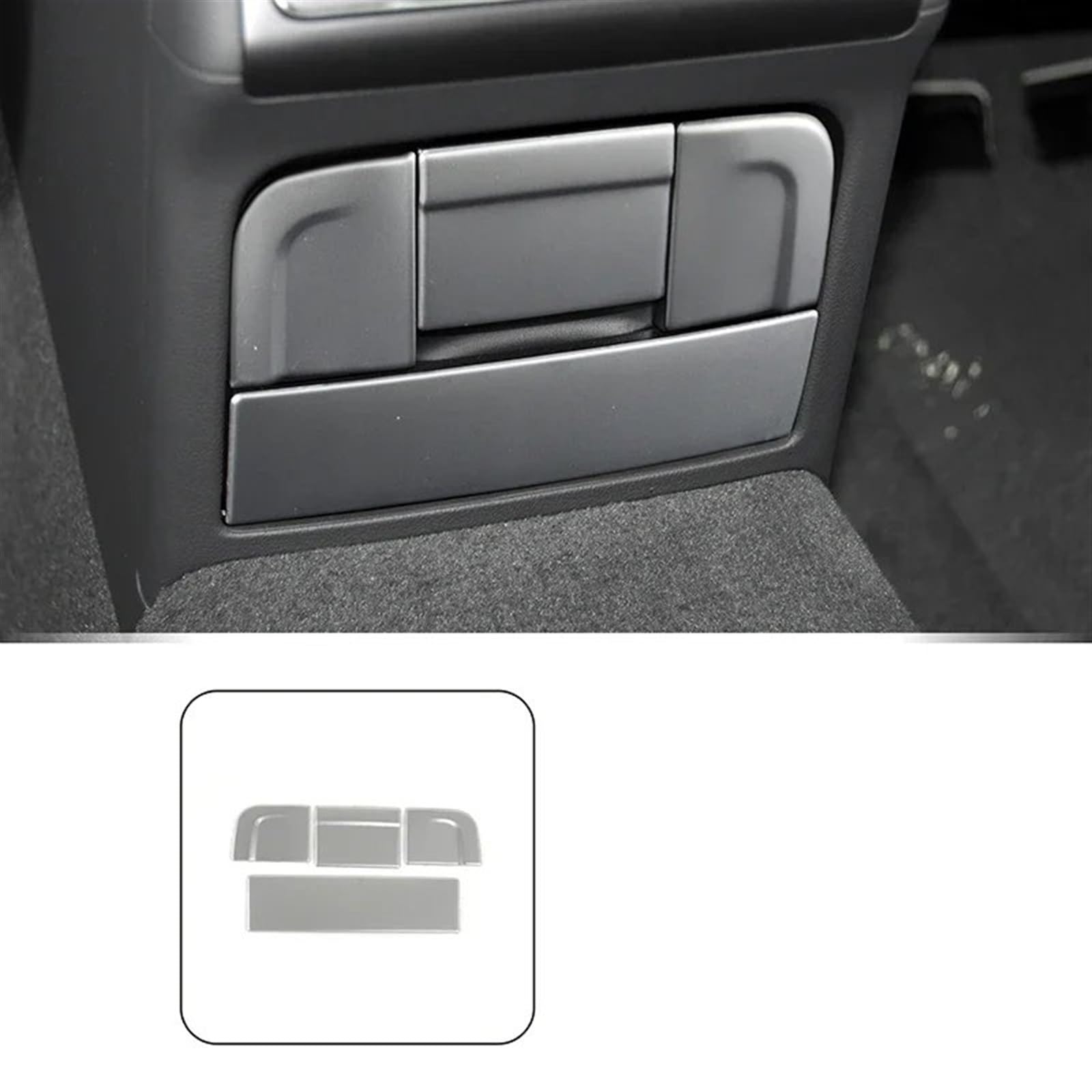 Dekoration Der Mittelkonsole Für A4 Für B8 2013 2014 2015 2016 Edelstahl Zigarettenanzünder Abdeckung Trim Auto Styling Hinten Klimaanlage Outlet Rahmen Dekoration Automobilinnenraum(4 Pieces) von SAIBOL