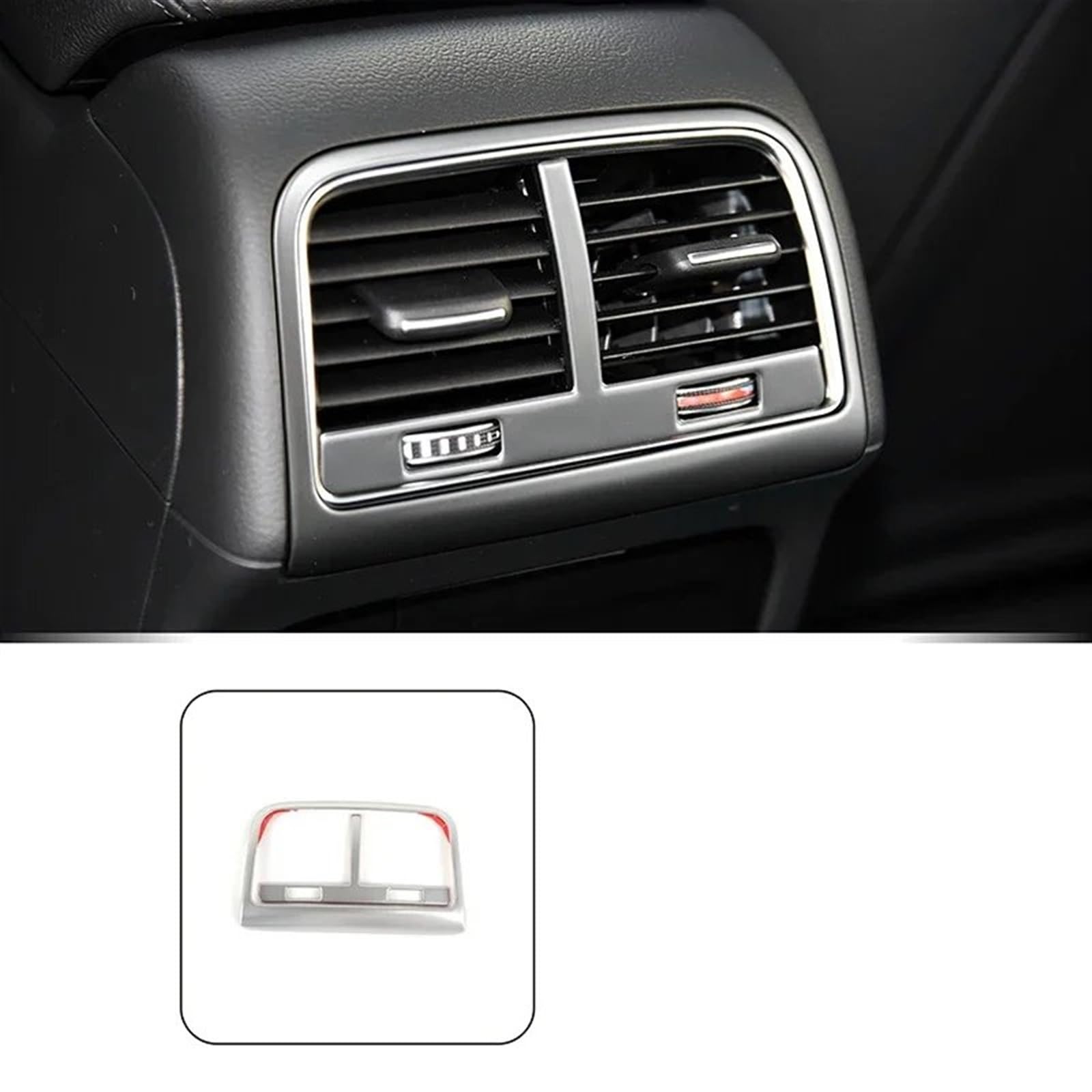 Dekoration Der Mittelkonsole Für A4 Für B8 2013 2014 2015 2016 Edelstahl Zigarettenanzünder Abdeckung Trim Auto Styling Hinten Klimaanlage Outlet Rahmen Dekoration Automobilinnenraum(A 2 Pieces) von SAIBOL
