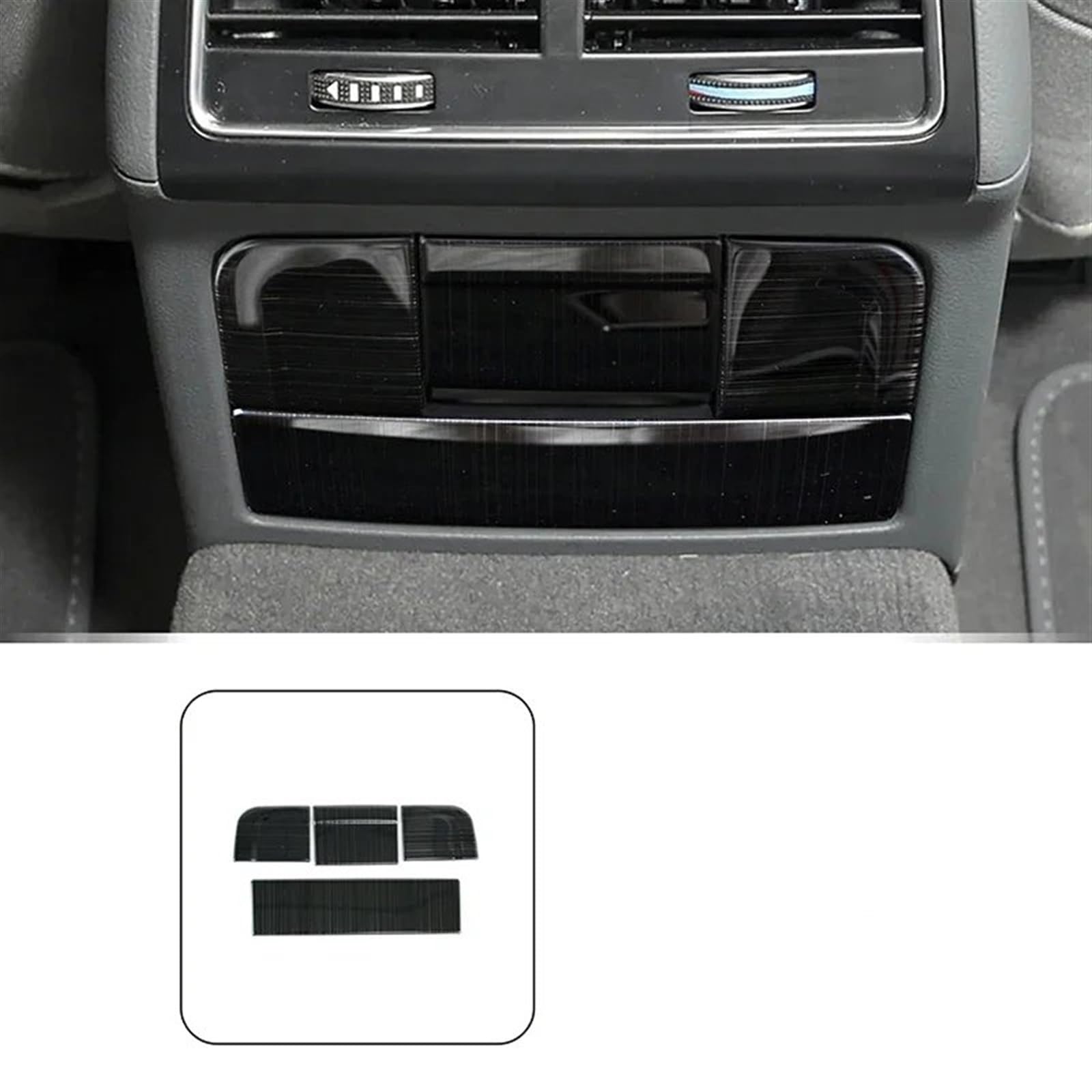 Dekoration Der Mittelkonsole Für A4 Für B8 2013 2014 2015 2016 Edelstahl Zigarettenanzünder Abdeckung Trim Auto Styling Hinten Klimaanlage Outlet Rahmen Dekoration Automobilinnenraum(A 4 Pieces) von SAIBOL