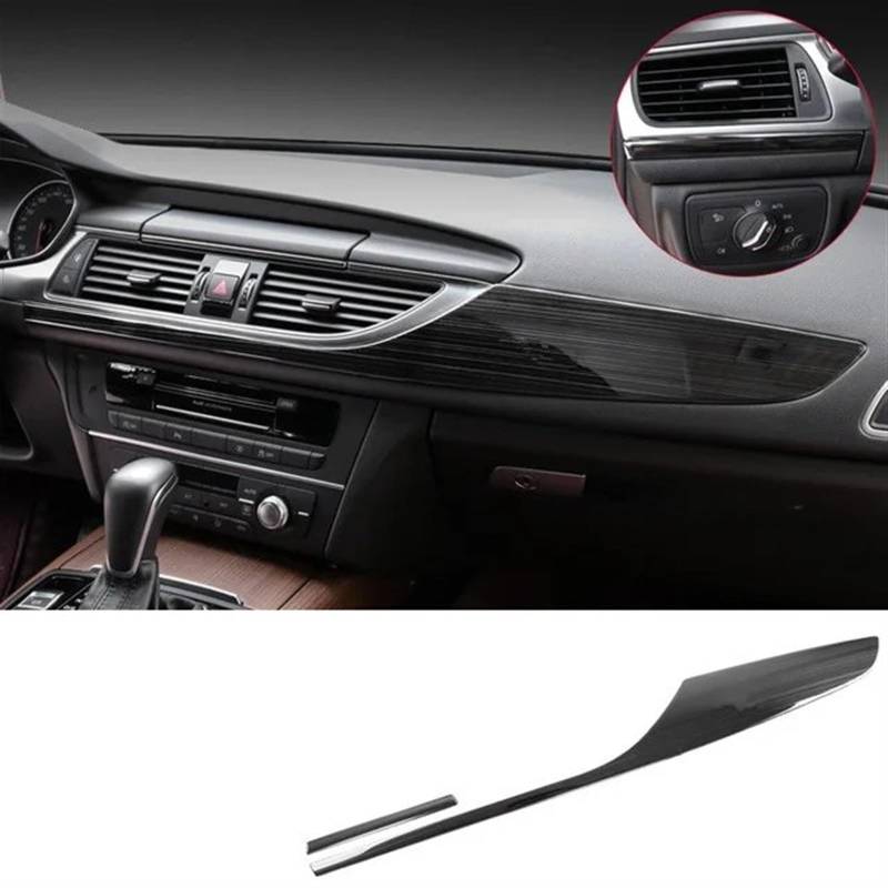Dekoration Der Mittelkonsole Für A6 Für C7 2012 2013 2014 2015 2016-2018 Innenzubehör Auto Styling Kohlefaser Konsole Armaturenbrett Dekoration Panel Abdeckung Aufkleber Trim Automobilinnenraum(Schwar von SAIBOL