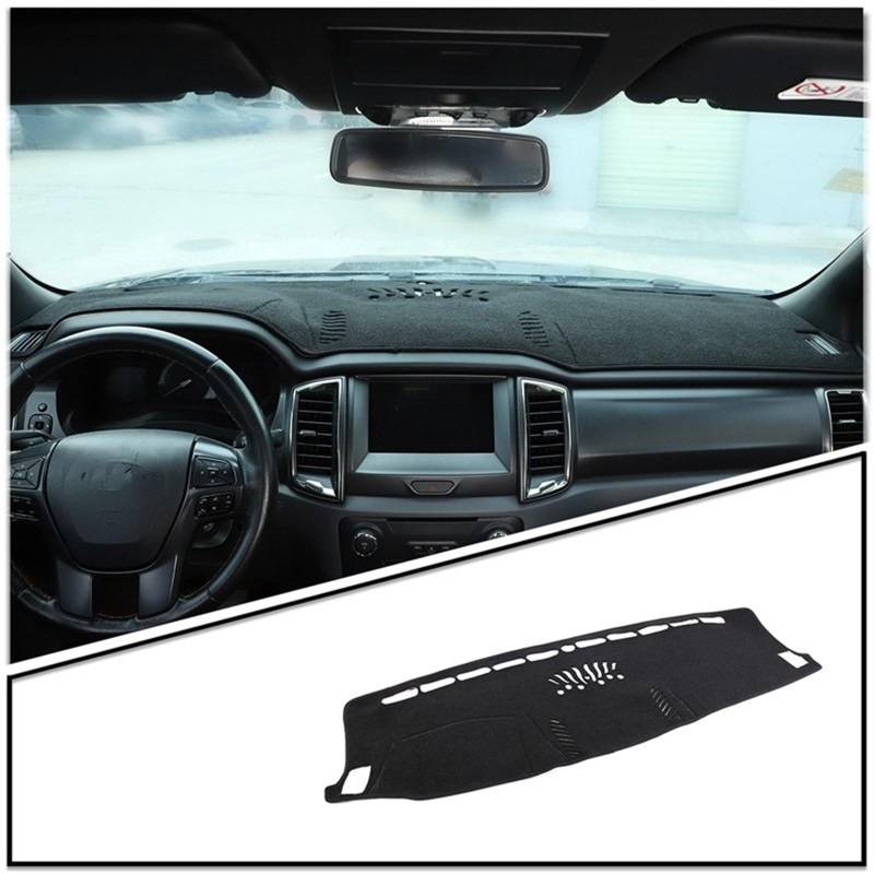 Dekoration Der Mittelkonsole Für Ford Für Ranger 2015 2016 2017 2018 2019 2020 2021 2022 Zubehör Auto Dekoration Armaturenbrett Lichtdichte Mittelkonsole Sonnenpolster Polyester Automobilinnenraum(Lhd von SAIBOL