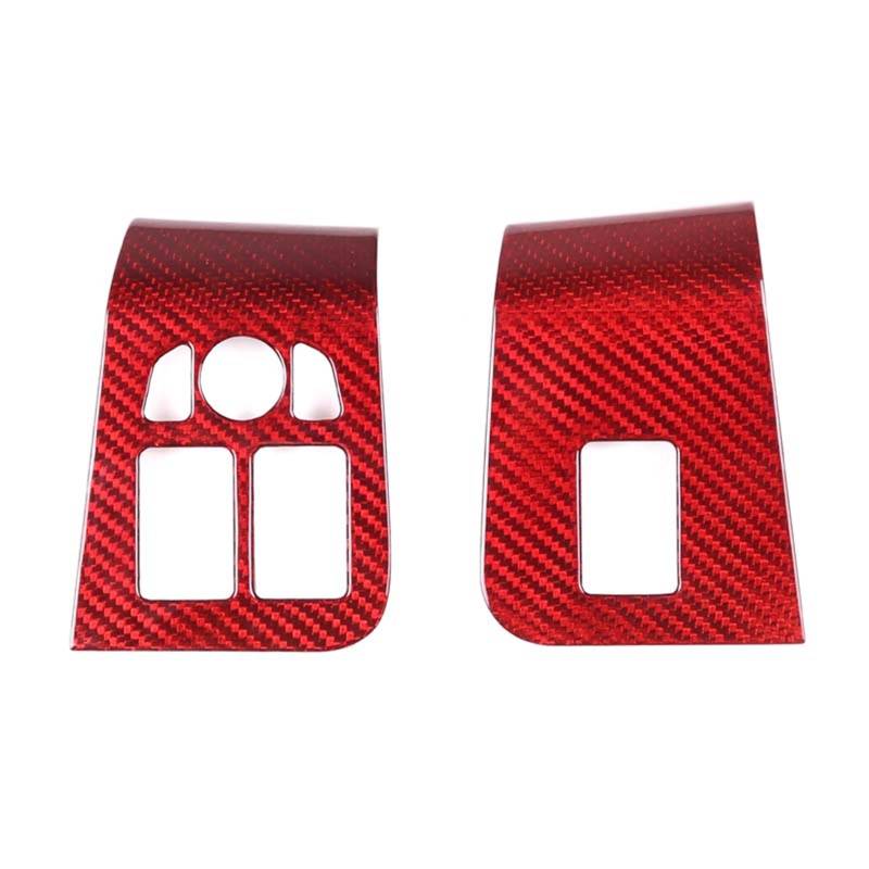 Dekoration Der Mittelkonsole Für Jaguar Für F-Type 2013 2014 2015 2016 2017 2018 2019 2020-2022 Carbon Faser Glas Lift Schalter Panel Rahmen Abdeckung Trim Aufkleber Auto Zubehör Automobilinnenraum(A von SAIBOL