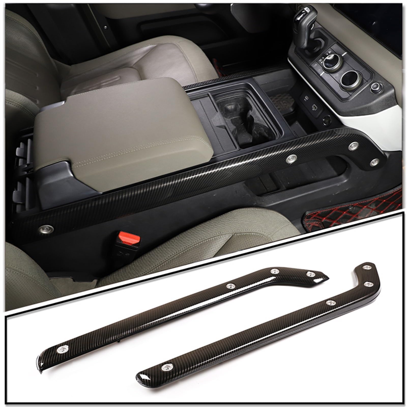 Dekoration Der Mittelkonsole Für Land Für Rover Für Defender 90 110 2020 2021 2022 ABS Carbon Faser Auto Center Konsole Panel Seite Trim Streifen Abdeckung Innen Ersatz Teile Automobilinnenraum(Carbon Dekoration Der Mittelkonsole Für Land Für Rover Für Defender 90 110 2020 2021 2022 ABS Carbon Faser Auto Center Konsole Panel Seite Trim Streifen Abdeckung Innen Ersatz Teile Automobilinnenraum(Carbon von SAIBOL