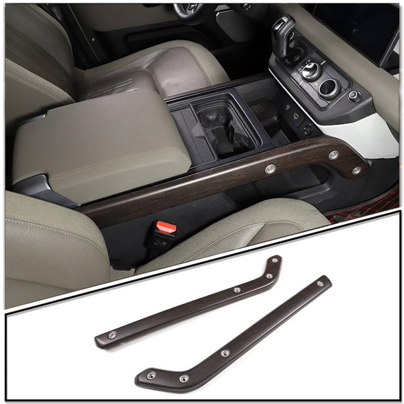 Dekoration Der Mittelkonsole Für Land Für Rover Für Defender 90 110 2020 2021 2022 ABS Carbon Faser Auto Center Konsole Panel Seite Trim Streifen Abdeckung Innen Ersatz Teile Automobilinnenraum(Oak gr von SAIBOL