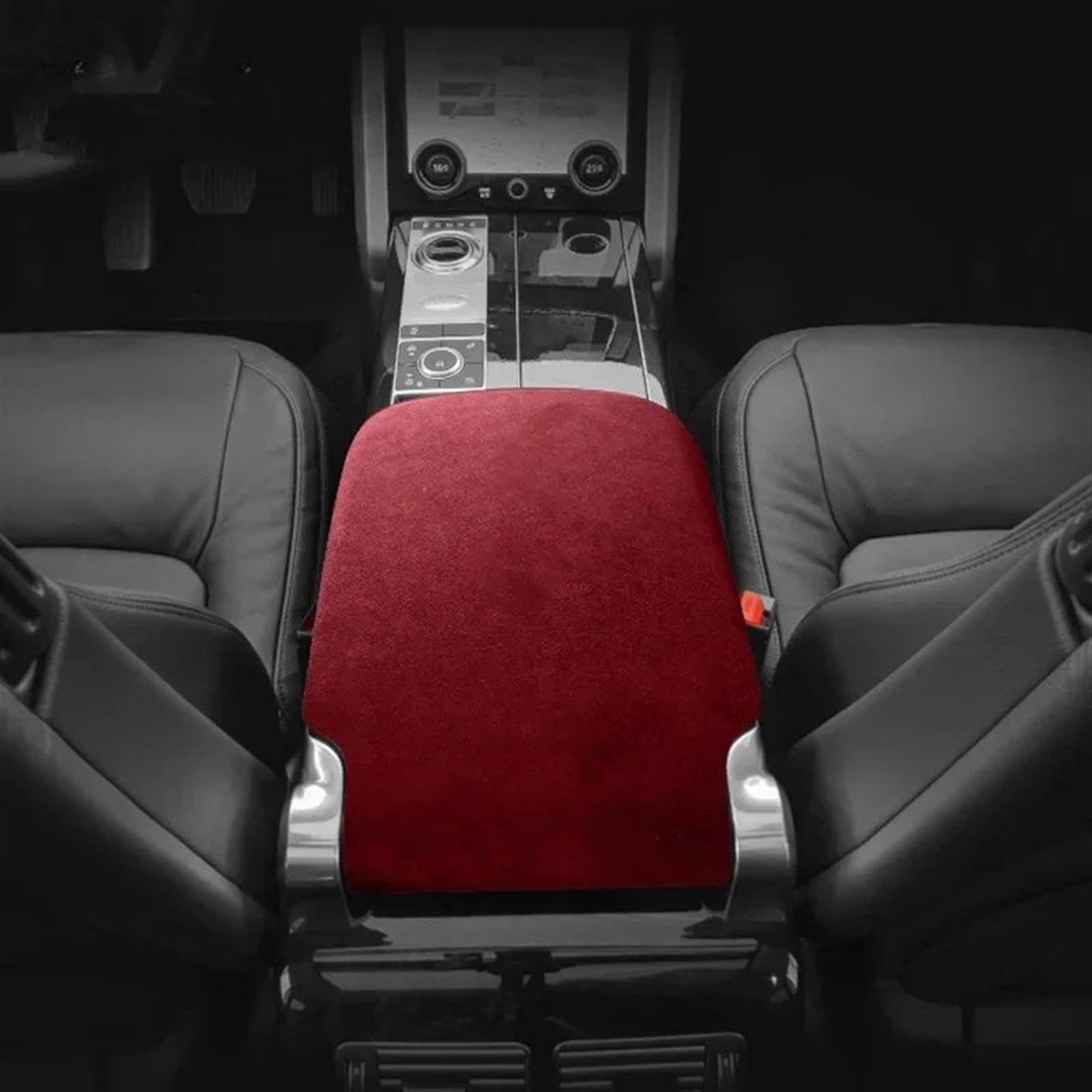 Dekoration Der Mittelkonsole Für Land Für Rover Für Range Für Rover 2022 Auto Zubehör Innenräume Center Console Armlehne Box Schutzhülle Aufkleber Trim Automobilinnenraum(Bigred) von SAIBOL