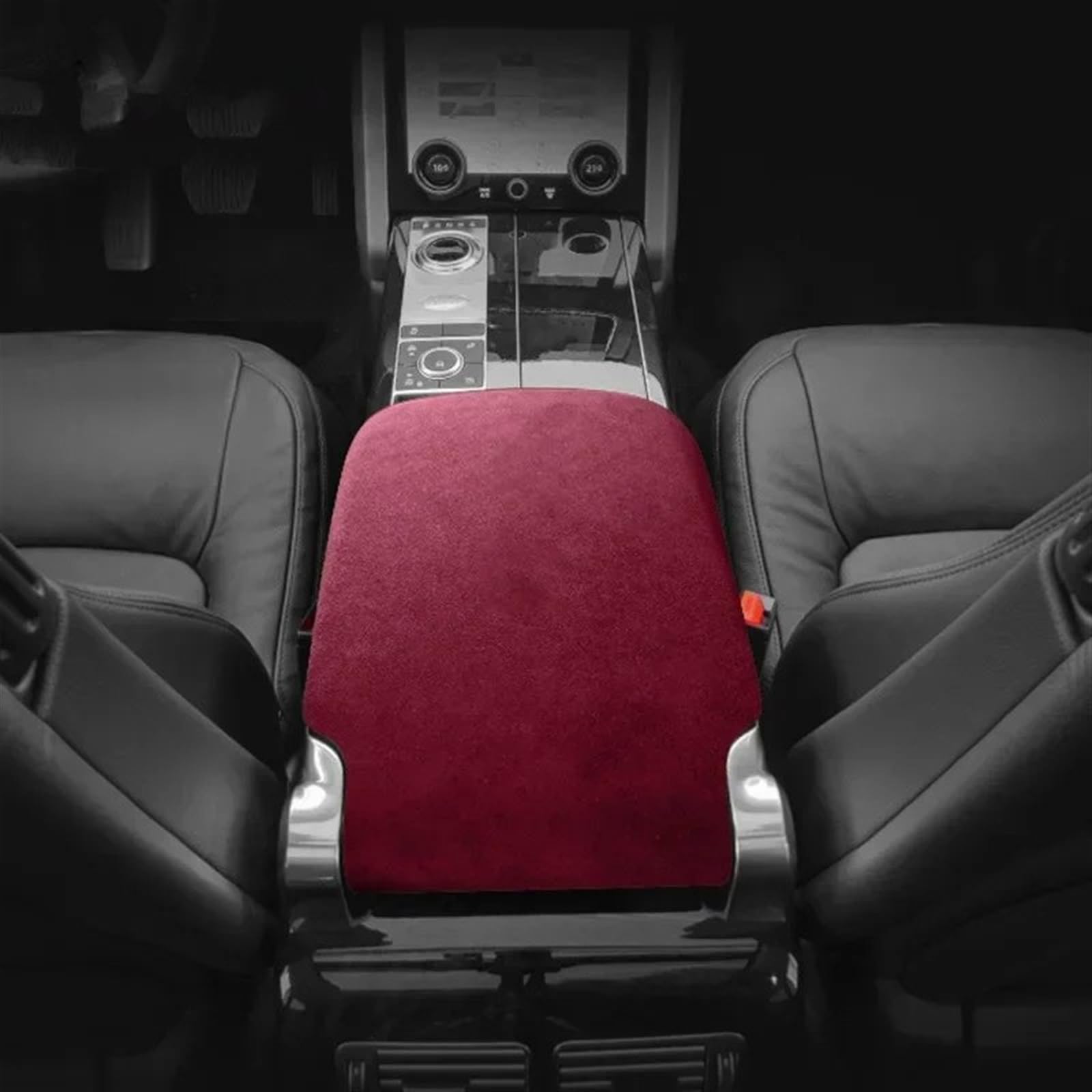 Dekoration Der Mittelkonsole Für Land Für Rover Für Range Für Rover 2022 Auto Zubehör Innenräume Center Console Armlehne Box Schutzhülle Aufkleber Trim Automobilinnenraum(Claret) von SAIBOL