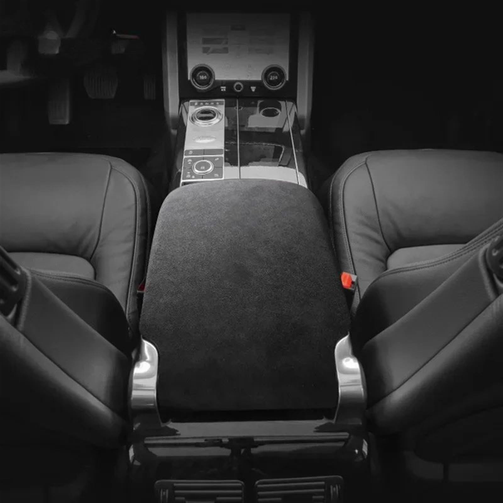 Dekoration Der Mittelkonsole Für Land Für Rover Für Range Für Rover 2022 Auto Zubehör Innenräume Center Console Armlehne Box Schutzhülle Aufkleber Trim Automobilinnenraum(Schwarz) von SAIBOL