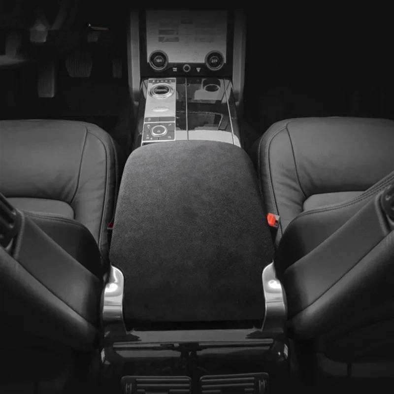 Dekoration Der Mittelkonsole Für Land Für Rover Für Range Für Rover 2022 Auto Zubehör Innenräume Center Console Armlehne Box Schutzhülle Aufkleber Trim Automobilinnenraum(Schwarz) von SAIBOL